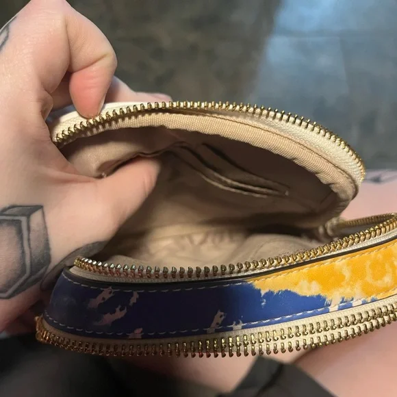 Michael Kors Blue and Yellow Tie-Dye Crossbody Bag - Picture 4 of 5